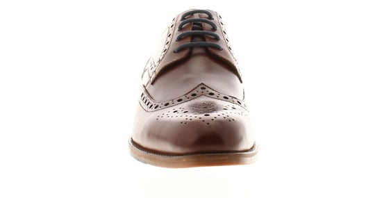 Bandwagon Mens Brogue Shoes Sabre Lace Up Leather Smart Formal Brown - Image 3