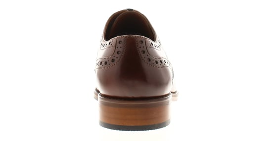 Bandwagon Mens Brogue Shoes Sabre Lace Up Leather Smart Formal Brown - Image 4