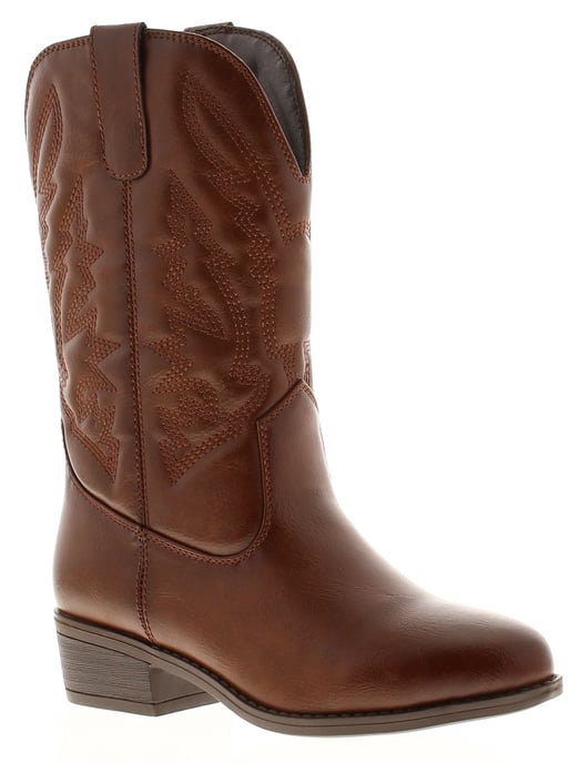 Miss Riot Girls Boots Cowby Ranch brown - Image 1
