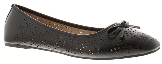 Platino Womens Ballerina Shoes Oulton Slip On black - Image 1