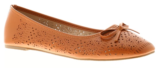 Platino Womens Ballerina Shoes Oulton Slip On tan - Image 1
