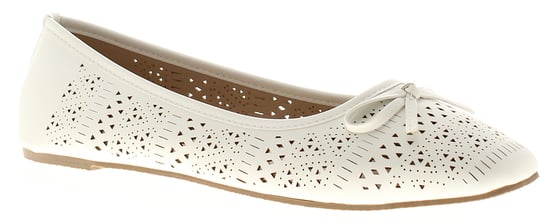Platino Womens Ballerina Shoes Oulton Slip On white - Image 1