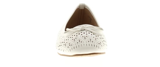 Platino Womens Ballerina Shoes Oulton Slip On white - Image 3