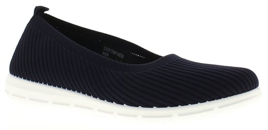 Platino Womens Flat Shoes Kitty Slip On navy - Image 1