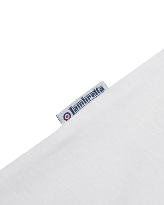Lambretta Adults Tshirt Ringer Tee white - Image 2