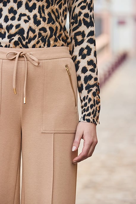 Camel Super Soft Wide Leg Trousers - Image 3