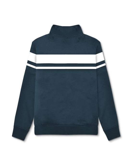 Lambretta Mens Jacket Poly Tricot Track Top Zip Fastening Blue White - Image 3