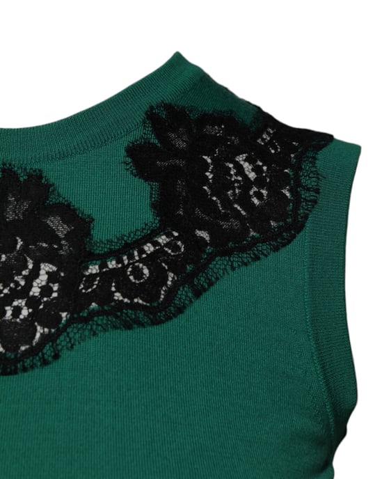 Lacetrim Sleeveless Knit Top - Image 2