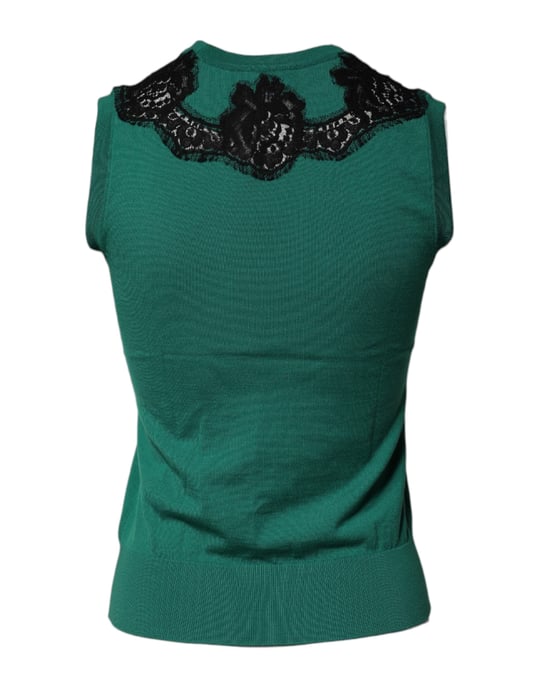 Lacetrim Sleeveless Knit Top - Image 3