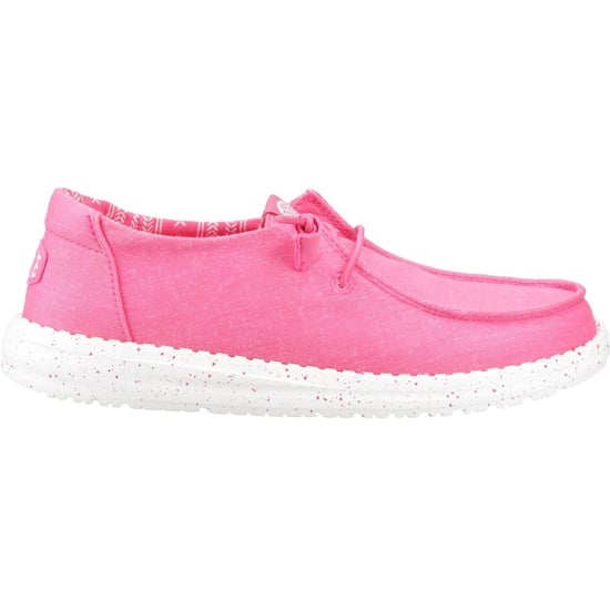 HEYDUDE Wendy Stretch Canvas Katoenen Vrouwen Fandango Roze Mocassins Schoenen - Image 1