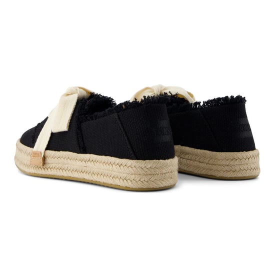 TOMS Carolina Lace Up Bomullskvinnors Svarta Strandespadrillos - Image 2