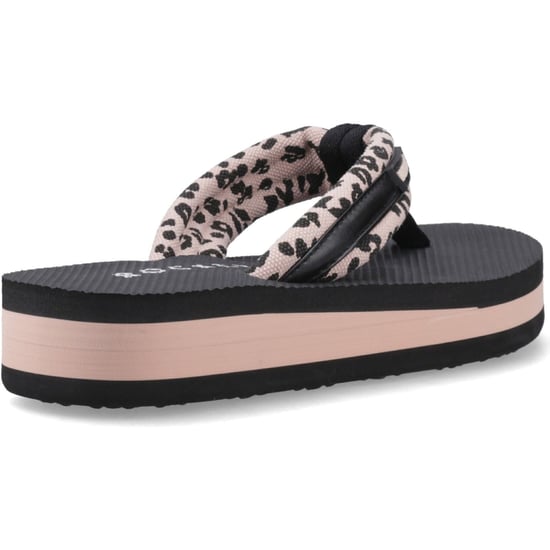Rocket Dog Monica Leon Leopard Textile Women's Light Pink Flip Flops - Image 2