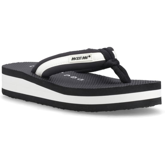 Rocket Dog Monica Textile Women's Black/Off White Flip Flops - Image 1