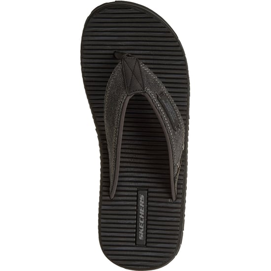 Skechers Quill Textile Heren Zwarte Flip-Flops - Image 3