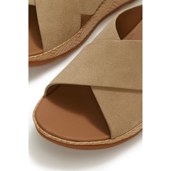 Fitflop Lulu Lux Graphic-Weave Suède Dames Cappuccino Sandalen - Image 5