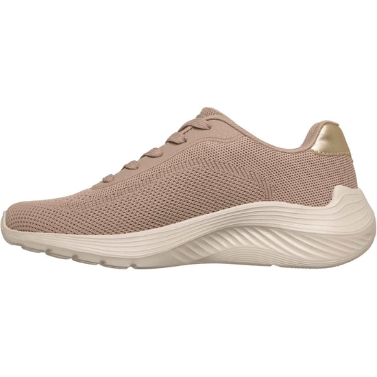 Skechers Bobs Squad Waves Huidige Uiterlijk Textiel Dames Taupe Trainers - Image 3