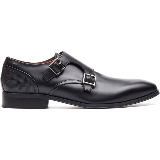 Base London Cleric Mens Monk Shoes Black - Image 1