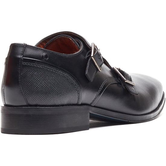Base London Cleric Mens Monk Shoes Black - Image 4