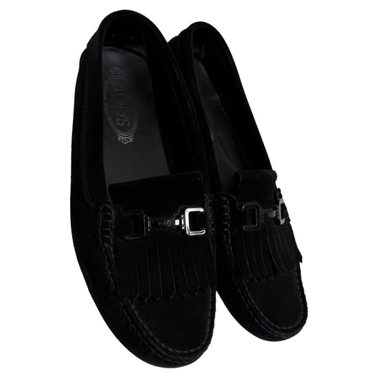 Tod's Fransade Gommino Körskor i Svart Mocka - Image 5