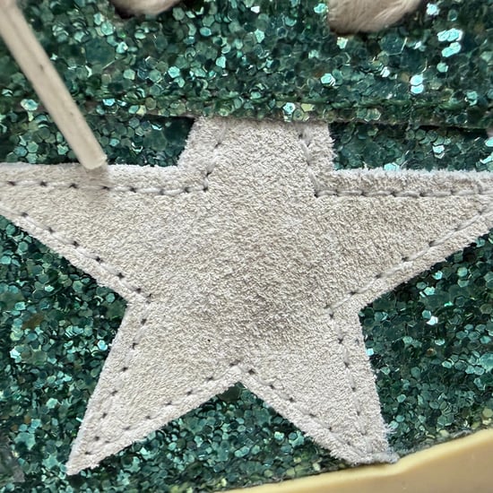 Golden Goose Superstar Versleten Suède Sneakers met Groene Glitter - Image 6
