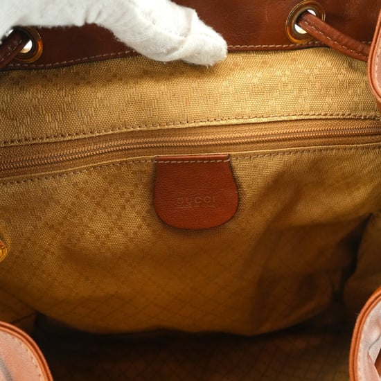 Gucci Leren Rugzak Bamboe - Image 5
