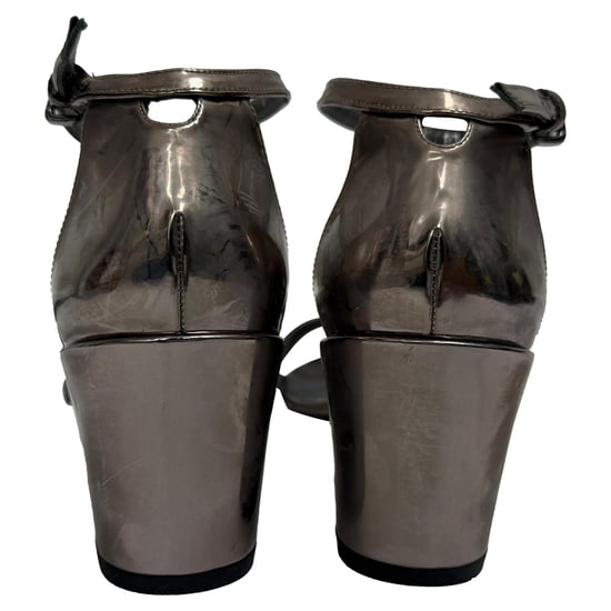 Stuart Weitzman MetallicSimple Chorus Ankle Strap Sandals in Silver Leather - Image 3