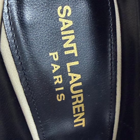 Saint Laurent Franky Peep-Toe Pumps in Cream Satin - Image 6