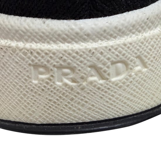 Prada Gebreide Sokken Sneakers in Zwarte Polyester - Image 4