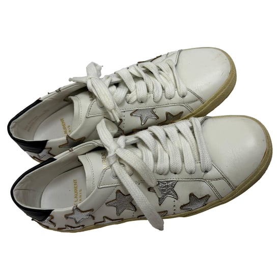 Saint Laurent SL/06 Ster Lage Sneakers in Witte Kalfsleer - Image 6