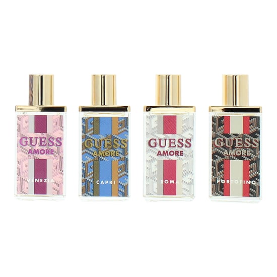 Guess Amore 4 x 7.5ml Eau de Toilette Gift Set: Portofino, Roma, Capri, Venezia - Image 2
