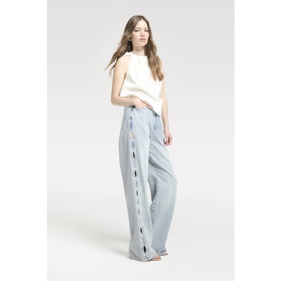 Homage to Denim H-cs26m56 straight jeans with open side details - Image 1