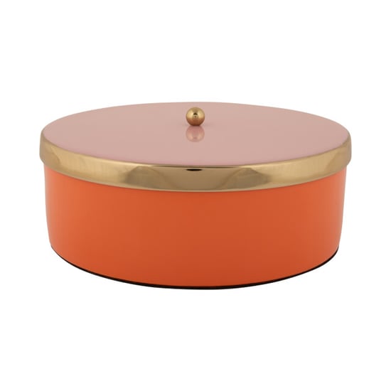 Present Time opbergbox double funky large bright orange & soft pink - Image 1