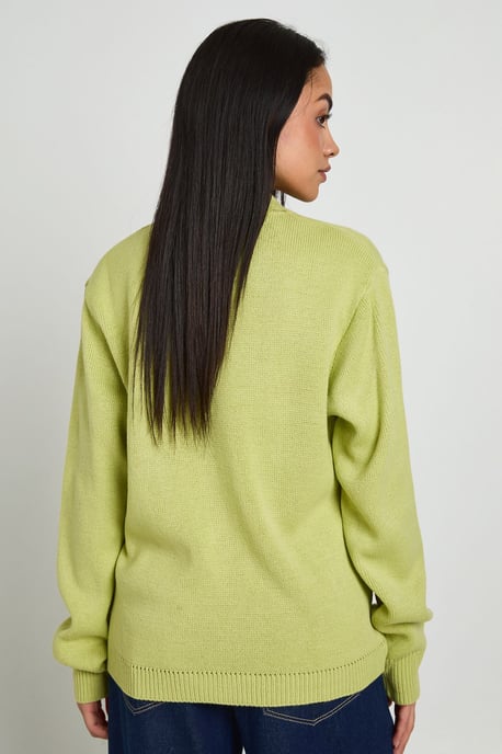 Knitted Collared Cardigan - Image 2