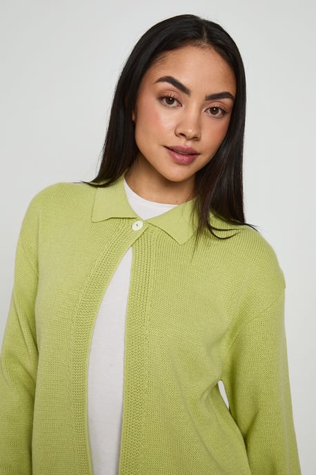 Knitted Collared Cardigan - Image 4