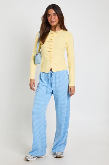Ruffle Placket Button Through Cardigan - Image 2