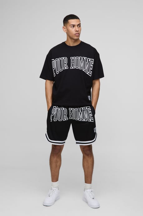 Oversized Boxy Homme Basketball Short Set - Image 1