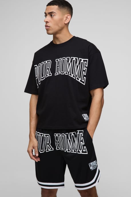 Oversized Boxy Homme Basketball Short Set - Image 3