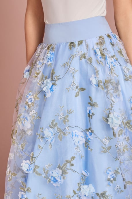 Printed Organza Midi Skirt - Image 2