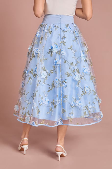 Printed Organza Midi Skirt - Image 3