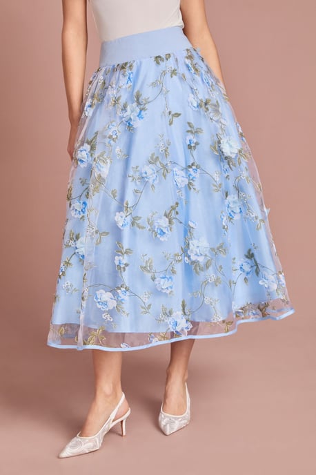 Printed Organza Midi Skirt - Image 4