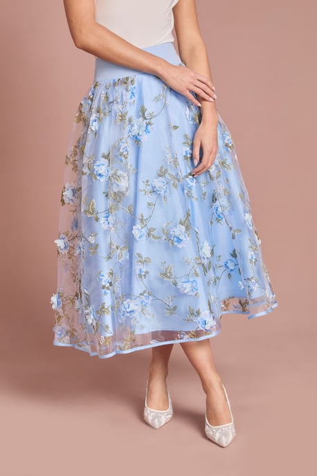 Printed Organza Midi Skirt - Image 5