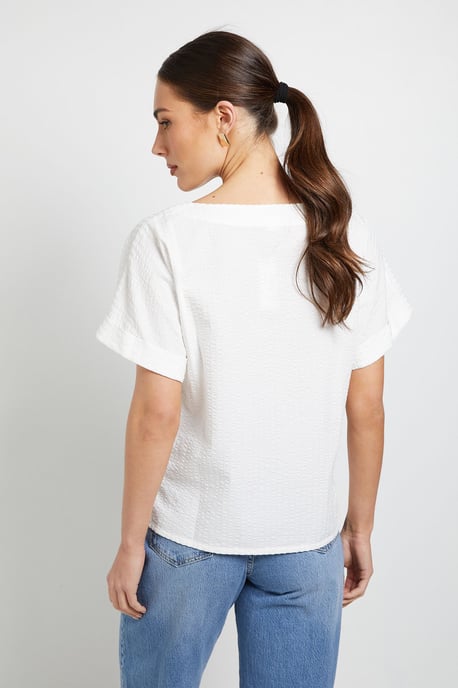 Textured Stripe Blouse - Image 3