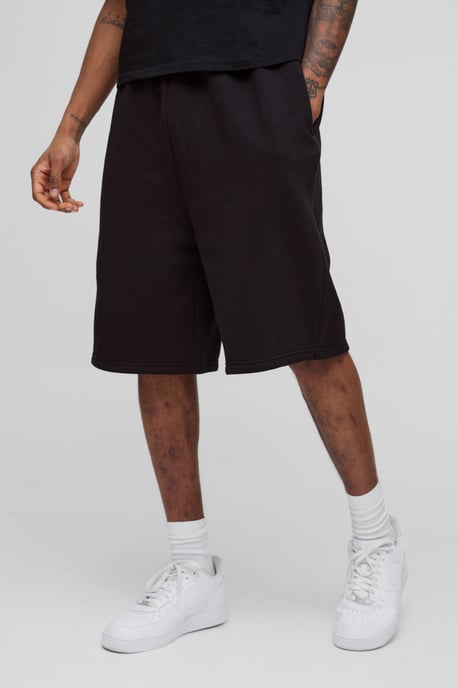 Tall Oversized Drop Crotch Basic Shorts - Image 1