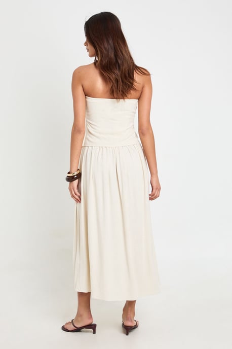 Premium Linen Bandeau Midaxi Dress - Image 2