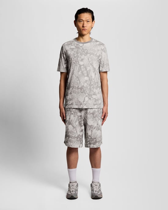 Industrial Graphic Sweat Shorts - Image 1