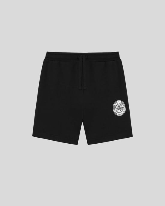 Grafisk Badge Bomullssvettshorts - Image 5