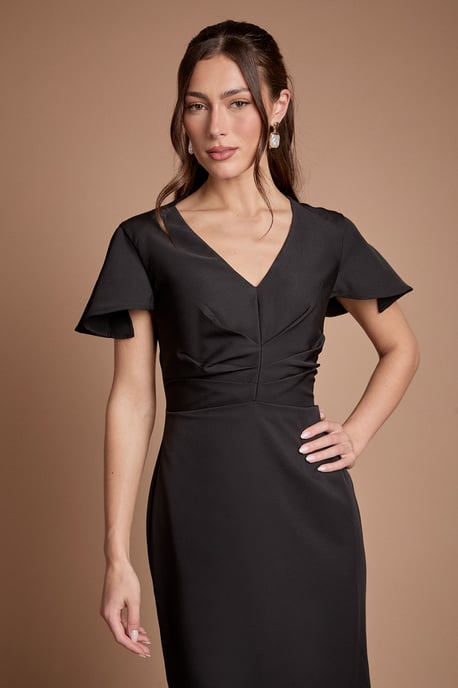 Crepe Fold Detail Bridesmaid Maxi Dress - Image 2