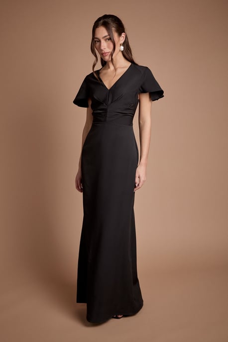 Crepe Fold Detail Bridesmaid Maxi Dress - Image 4