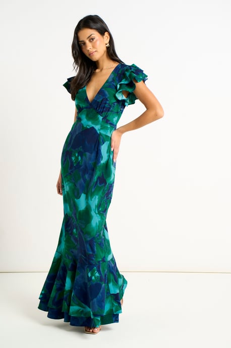 Watercolour Floral Maxi Dress - Image 3
