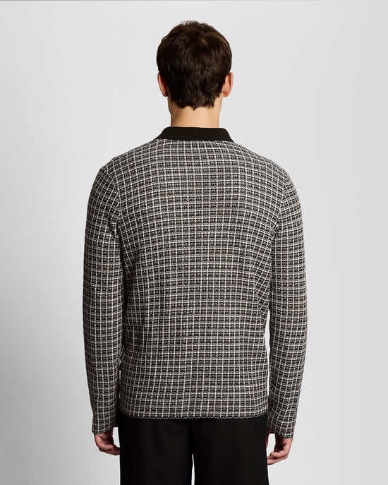 Basketweave Knitted Collared Cardigan - Image 4